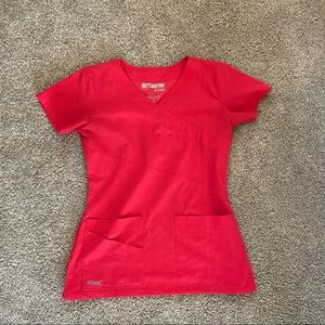 Greys Anatomy Coral scrub Top